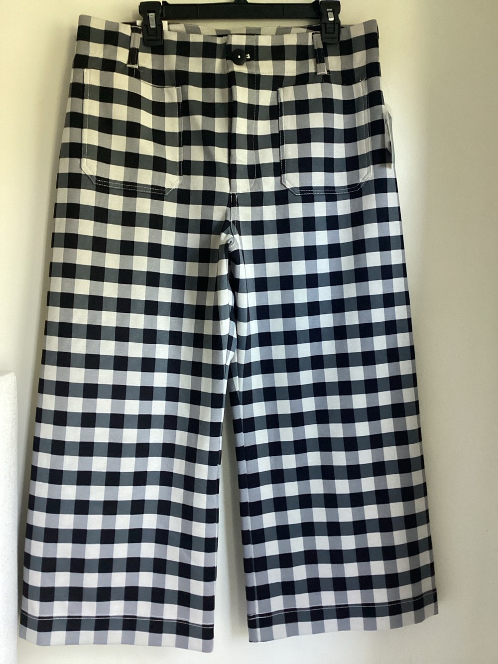 Anthropologie Maeve The Colette  High Rise Wide Leg Crop Pant  Size 33P Black